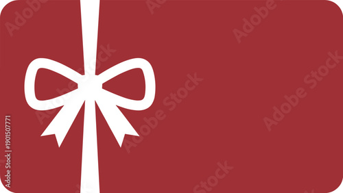 Red gift card vector silhouette, black and white cricut design compatible for shopping and holiday discount icons