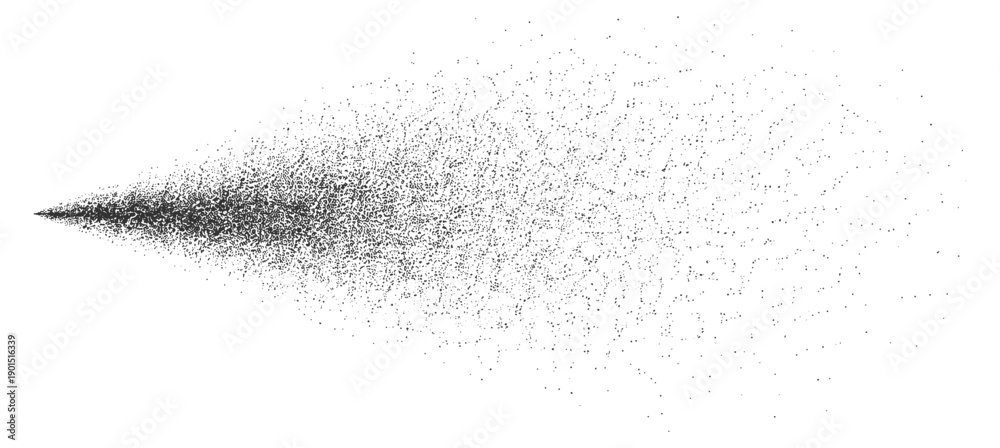 Naklejka premium Water spray particles with liquid droplets stream mist dispersion and abstract texture on transparent background