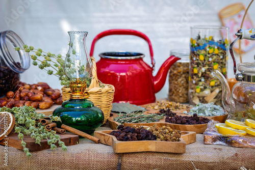 Wallpaper Mural Dried fruits, herbs, and flowers. Dried winter garden. Torontodigital.ca