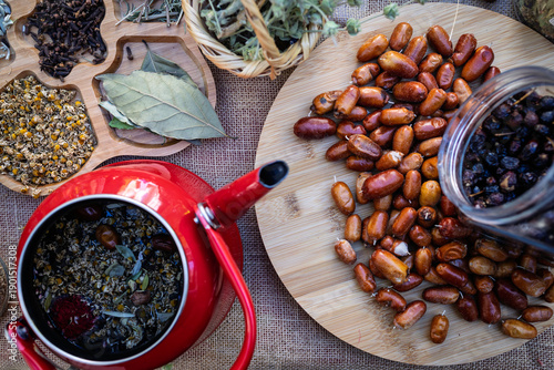 Wallpaper Mural Dried fruits, herbs, and flowers. Dried winter garden. Torontodigital.ca