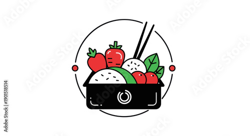 Abstract yin yang symbol on white background