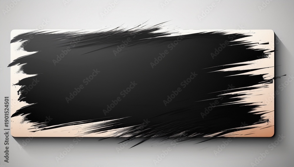 Obraz premium black brush stroke quote box with subtle background