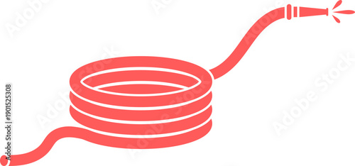 Fire Hose Spraying Water Icon