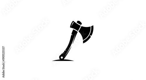 Axe icon black and white illustration