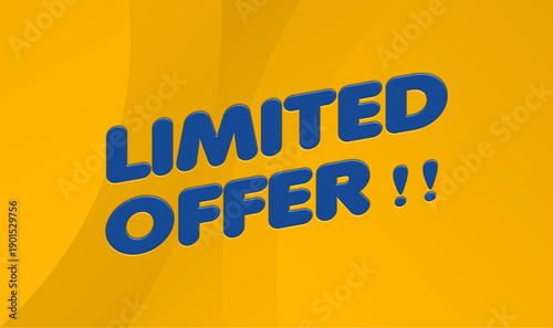 A vibrant vector illustration announcing a "Limited Offer!!"