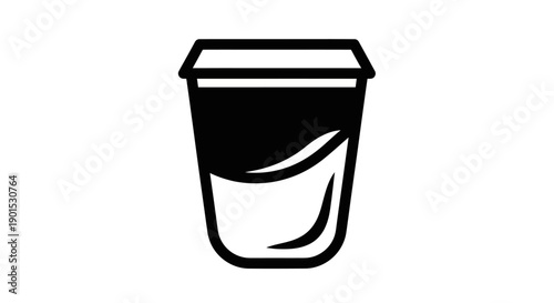 Black and white coffee cup icon