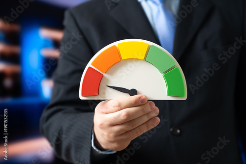 Foto The businessman assesses his performance as poor