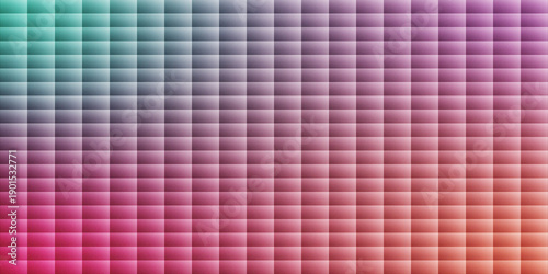 Abstract Geometric Mosaic Background with Gradient Square Grid and Grainy Texture