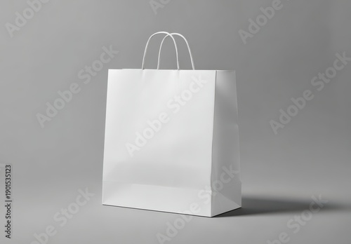 white blank paper shopping bag mockup