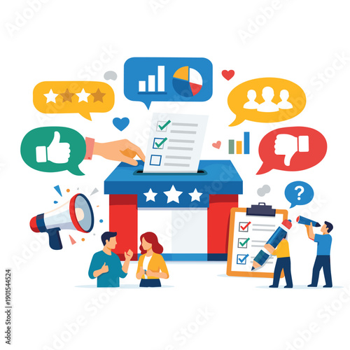 Voting and Feedback in a Democratic Process