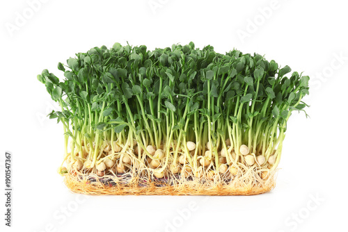 Fresh peas micro green on w...