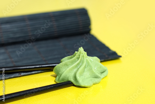 Portion of tasty wasabi wit...