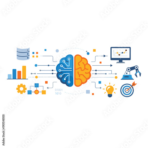 Brain and technology integration for data processing