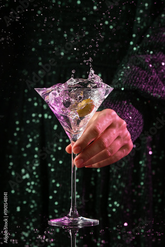 Woman holding glass of fres...