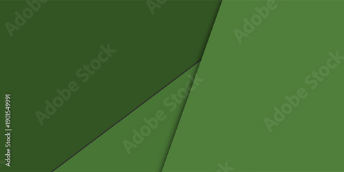 Dark and light, Plain and Textured Shades of green papers background lines intersecting to form a triangle shape
