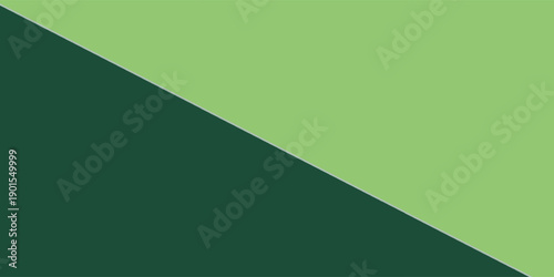 Greenery and green colored paper background.