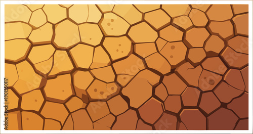 Dry Cracked Earth Surface Texture Pattern.
