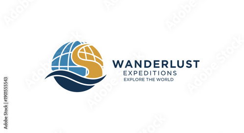 Wanderlust Expeditions Logo for Travel and Tourism Companies.