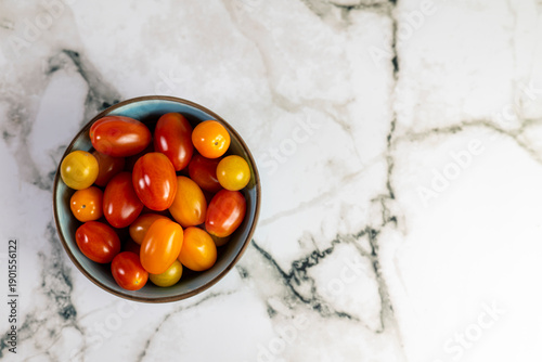 Various cherry tomatoes in bowl