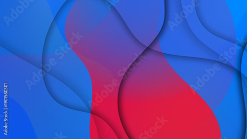Abstract blue and red design with shadow layers, suitable for backgrounds, wallpaper, or modern graphic designs with a dynamic flair.