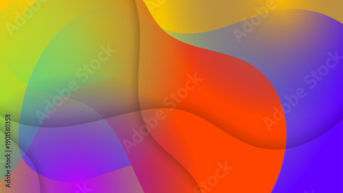 Abstract shapes in yellow, orange, and purple gradients. Perfect for graphic design projects needing vibrant backgrounds and elements.