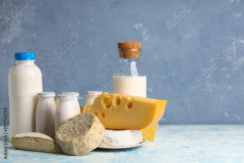 Different dairy products wi...