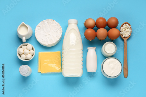 Different dairy products wi...