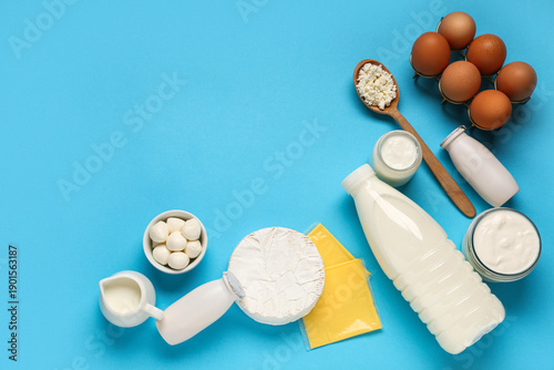 Different dairy products wi...
