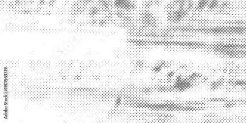 Fade Halftone Background. Distressed Dotted Backdrop. Grunge Points Texture. Gradient Black and White Pattern. Vector illustration