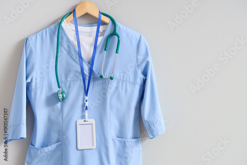 Medical uniform with badge ...
