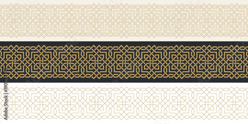 Seamless strokes pattern in authentic arabian style.