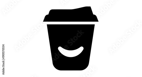 Black coffee cup icon