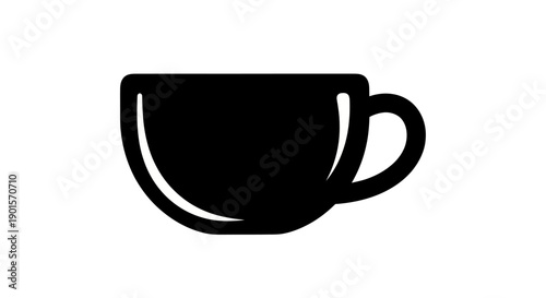 Black coffee cup graphic illustration
