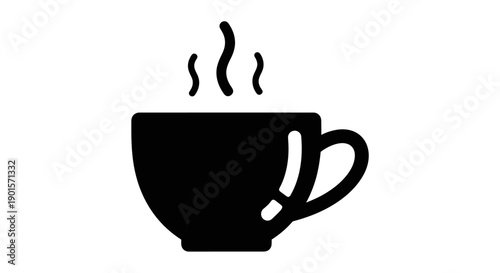 Black coffee cup graphic