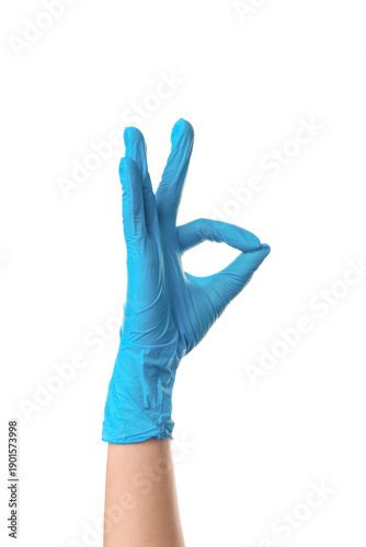 Female hand in medical glov...