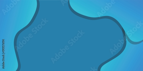 Abstract Blue Wavy Shapes Background Design.