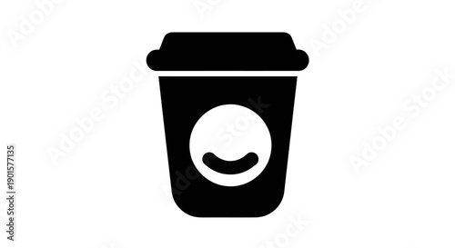 Black coffee cup icon