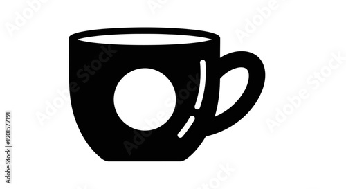 Black coffee cup icon