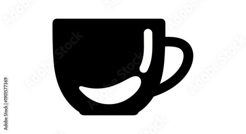 Black coffee cup icon
