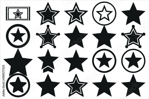 Modern star icon vector logo design symbolizing quality, rating, success, achievement, and excellence