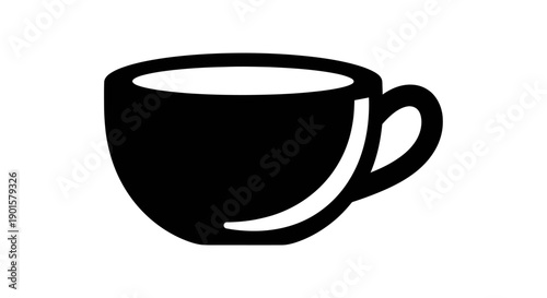 Black coffee cup icon