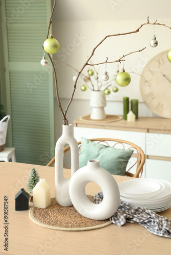 Festive table setting with ...