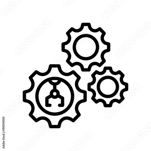 Machines line icon  Vector Illustration 