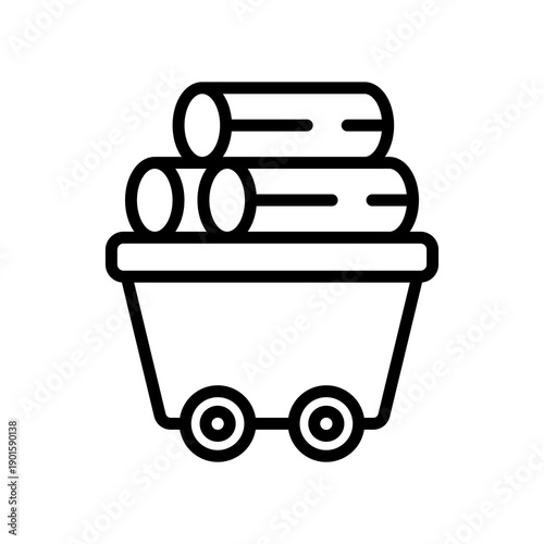 Raw Materials line icon  Vector Illustration 