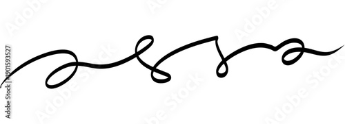 Thin squiggle underline stroke with gentle ups and downs. Minimal continuous line works as highlight for titles, links and handwritten style notes in digital or print layouts.