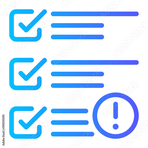 warning gradient icon