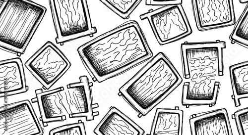 Dynamic Abstract Patterns, Artful Typography, Digital Illustration, Creative Space, Contemporary Design, Unique Perspective