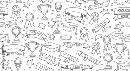 Celebration Event, Academic Achievements, Graduation Theme, Graphic Design, Festive Environment, Top View, Education Concept