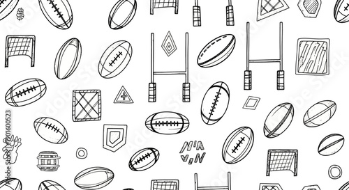 Football Patterns and Graphics for Design, Illustrations, Fun Environment, Playful Concept