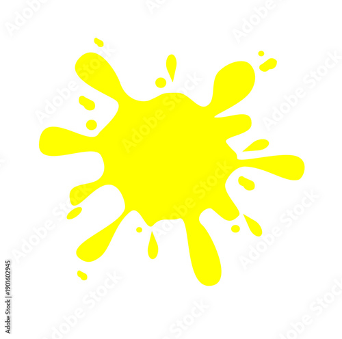 vector illustration of a yellow splash